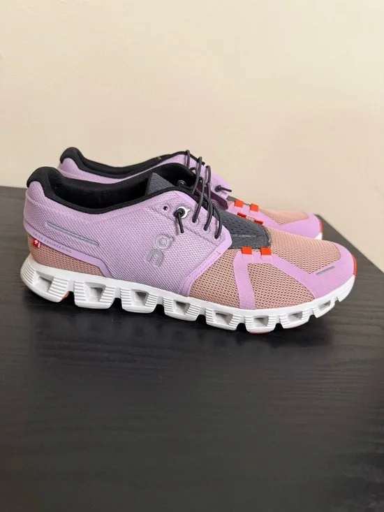On Cloud 5 Push Running Shoes Womens Size 9.5 Fiji/Rose Purple Athletic Sneakers - Picture 3 of 8